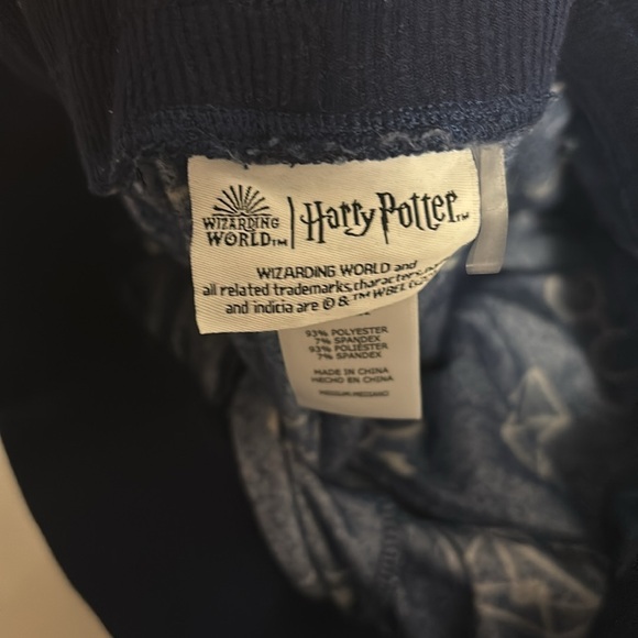 Harry Potter Women’s Dark Blue Super Soft Plush Fleece Pajama Pants Size Medium - Picture 4 of 7